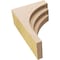 Ekena Millwork 3"W x 6"D x 9"H Classic Rockford Rough Cedar Woodgrain TimberThane Corbel, Primed Tan CORUR03X06X09ROCRCPR - alternate 5